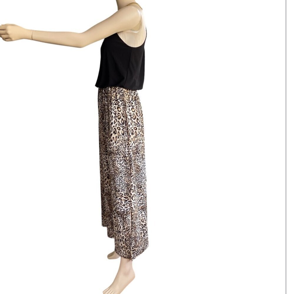 MSK Sleeveless Leopard Print Maxi Dress Sz M - Picture 2 of 10